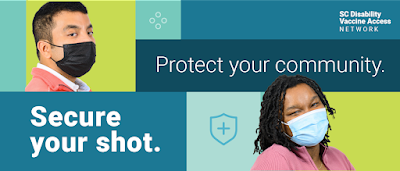 SC Disability Vaccine Access Network Protect your community secure your shot logo