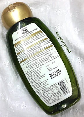 Review of Garnier ultra blends deep nourishing Mythic Olive Shampoo. 