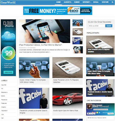 GearWorld Adsense Responsive Blogger Templates Without Footer Credit