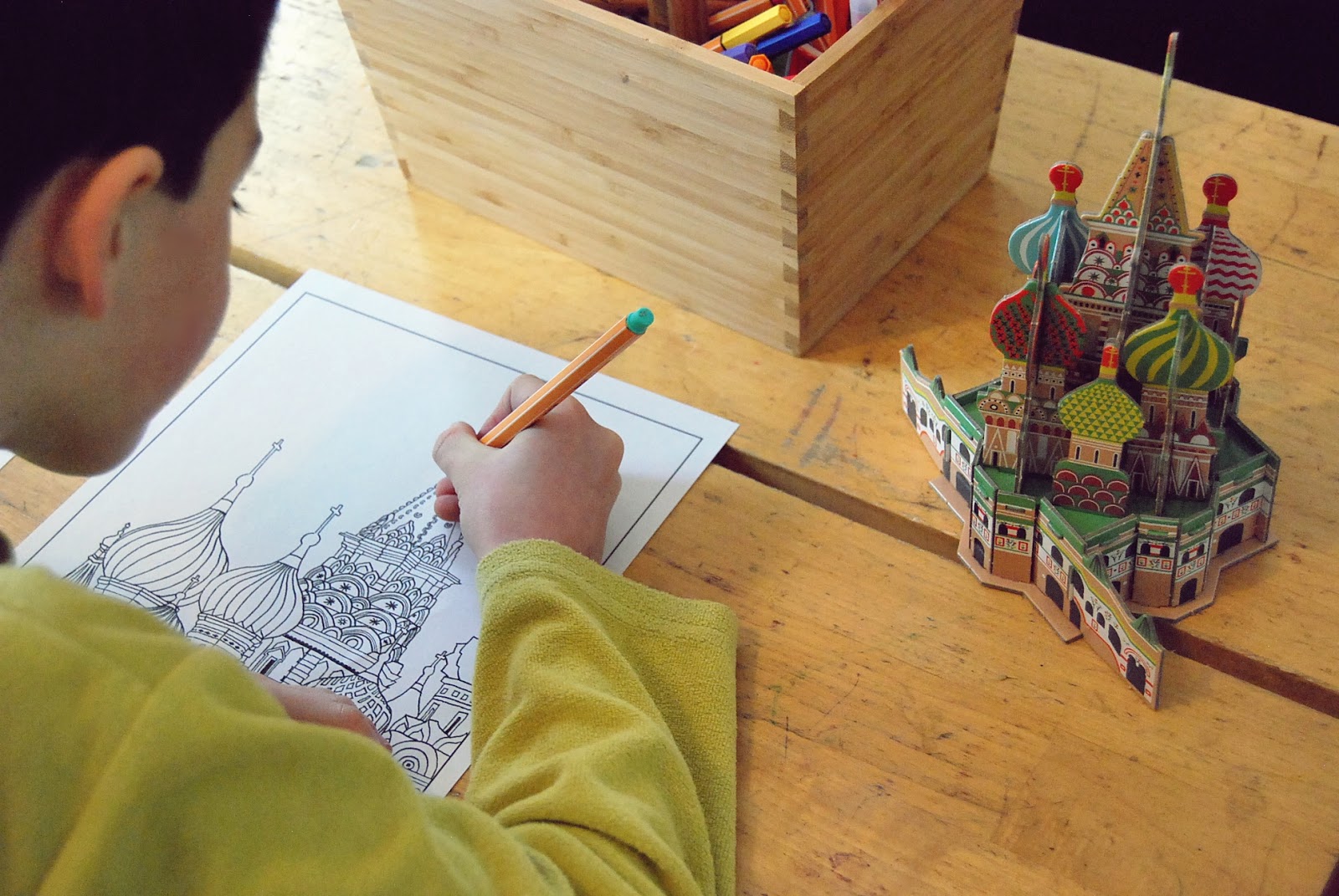 Coloriage et maquette Auzou Les monuments du monde