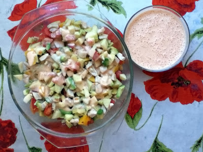 ensalada de pollo y manzana