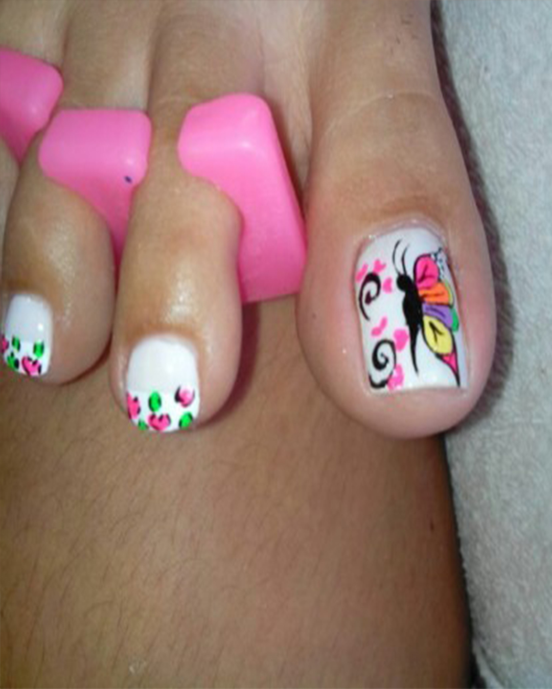 Uñas decoradas con FLORES y MARIPOSAS para los PIES - ElSexoso