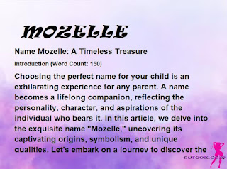 meaning of the name "MOZELLE"