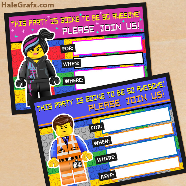 Lego Movie Free Printable Party Invitations And Thank You Cards Oh My Fiesta For Geeks