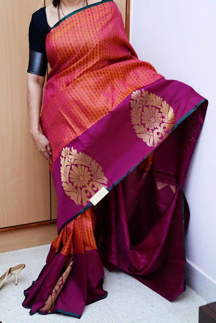 Wide Pallu Wear saree style