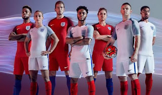 Tenue de l’équipe d'Angleterre pour l'euro 2016