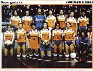 Supergásbras Campeã Brasileira Feminino de Voleibol de 1985