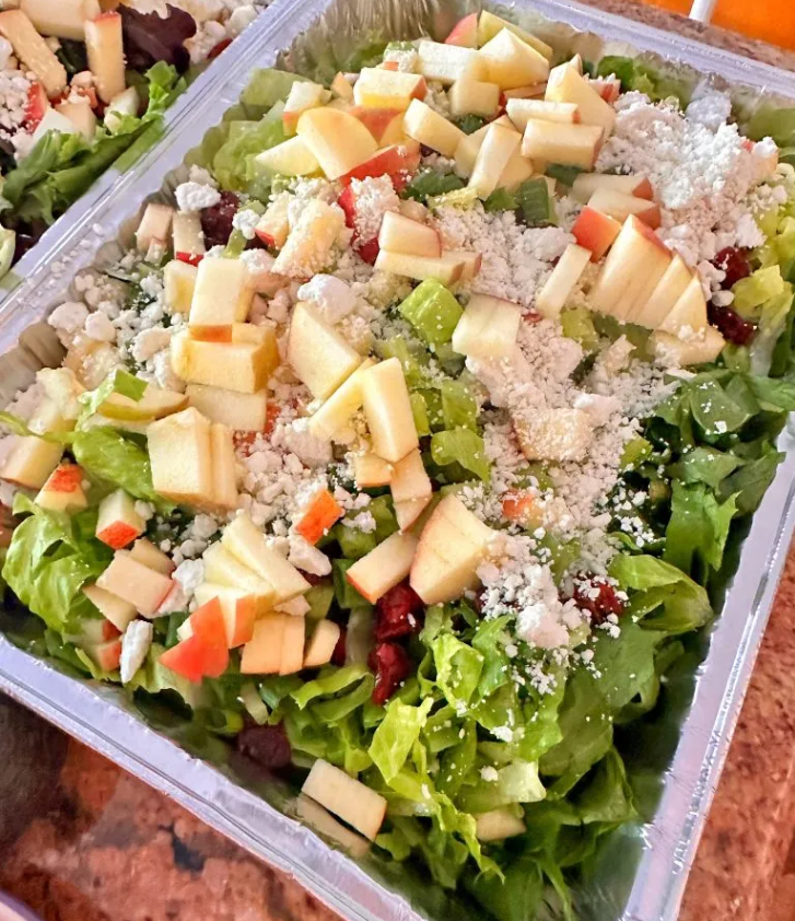 Fall Salad with Crispy Onion Rings
