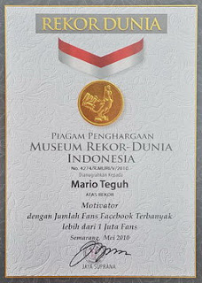 rekor dunia mario teguh, rekor dunia mario tegu golden ways, rekor dunia