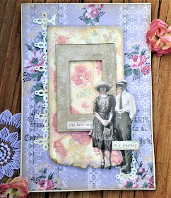 Sara Emily Barker http://sarascloset1.blogspot.com/ Baseboard Frames Mixed Media Card Tim Holtz 1