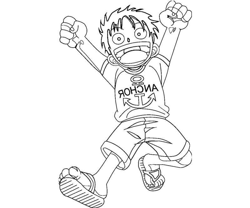 Printable Monkey D Luffy 8 Coloring Page