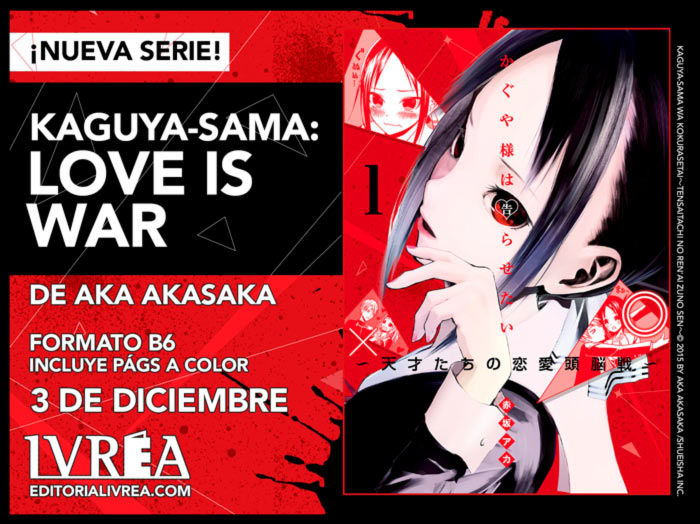 Kaguya-sama: Love is War (Kaguya-sama wa Kokurasetai: Tensai-tachi no Renai Zunousen) manga - Aka Akasaka - Ivrea