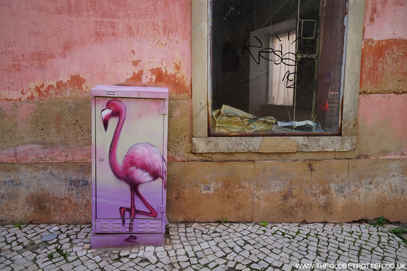 Painted Electricity Boxes featuring a flamingo in Silves