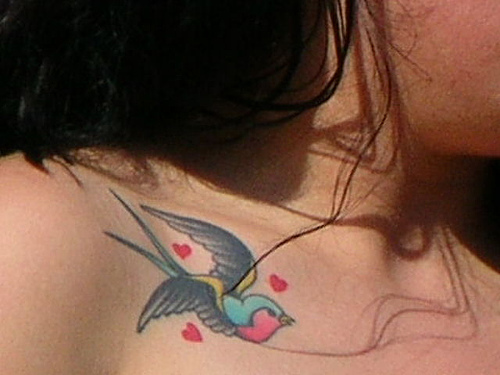 Swallow tattoos are gaining