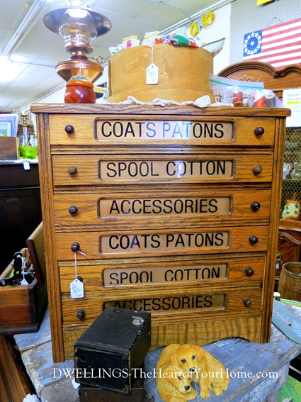 antique spool cabinet