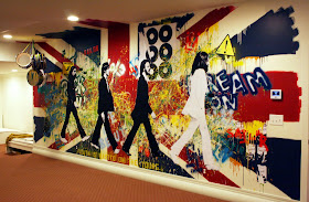 the Beatles Union Jack Rock and Roll Painted Wall Mural