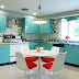 Blue fashionable kitchen colours