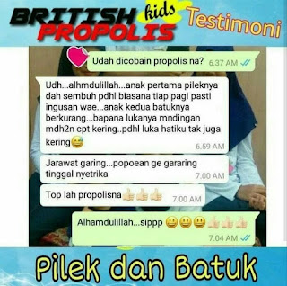 Testimoni British Propolis untuk batuk dan Pilek Anak