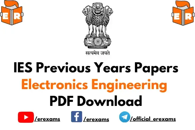IES Electronics and Telecommunication Previous Year Question Papers PDF Download