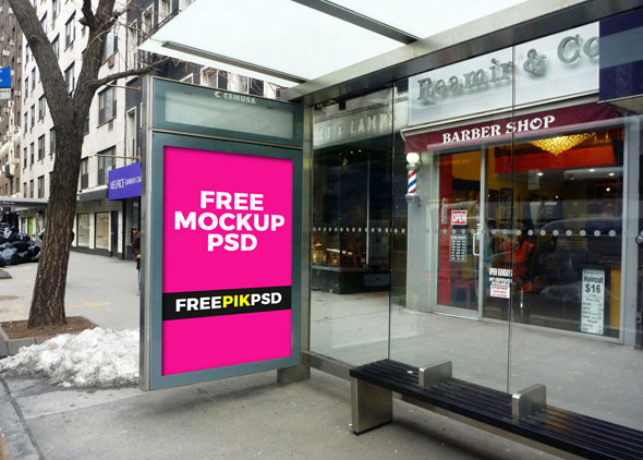 Free Outdoor advertising mock-up