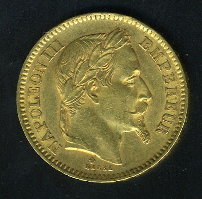 French Gold coins 20 Francs of Napoleon III