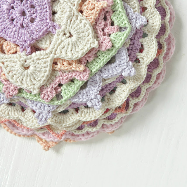 byHaafner, crochet, doilies, doily, mandala, pastel