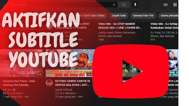 Cara ganti subtitle youtube