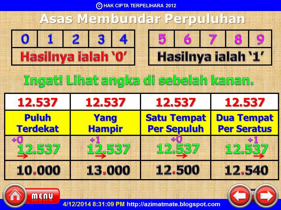 AZIMAT MATEMATIK: ASAS MEMBUNDAR PERPULUHAN CARA OTAI