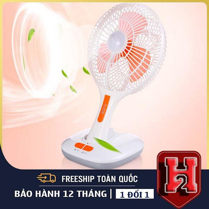 [Hot Trend]Quạt Tích Điện ông Tây Cao Cấp Có Đèn Led❤️FREESHIP❤️2in1