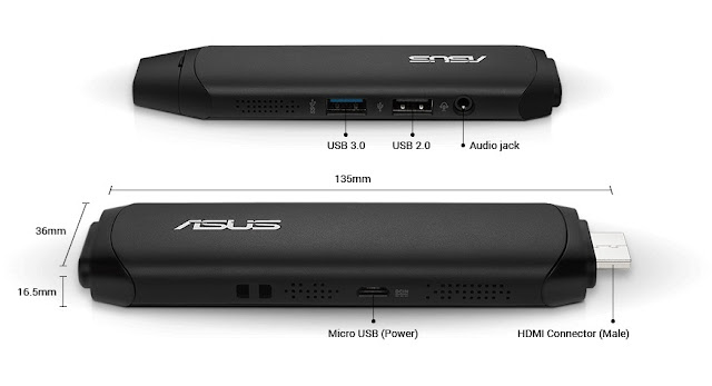 Asus Ciptakan VivoStick Komputer Kecil Berukuran Flashdisk Dengan OS Windows 10