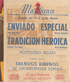 Programa de Cine - Enviado Especial  -  Alfred Hitchcock - Joel McCrea - Laraine Day