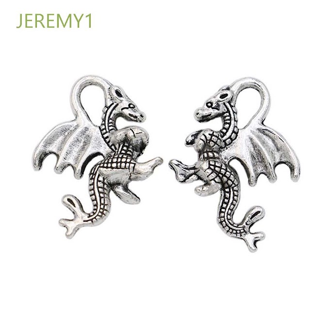 [ jeremy1.vn ] JEREMY1 Vintage Pendants Animals Jewelry Charms Necklace DIY Making Fashion Antique|Color 10pcs Halloween Fly Dragon/Multicolor