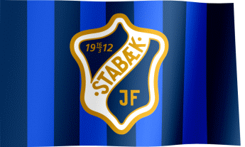 The waving fan flag of Stabæk Fotball with the logo (Animated GIF)