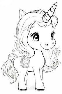 cute dreaming unicorn lovely and adorable to color