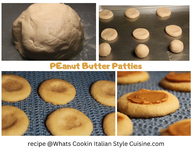 collage on how to make peanut butter patties