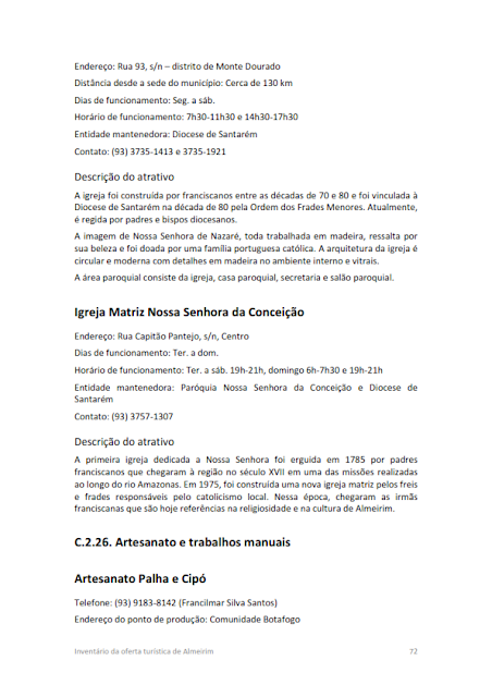 INVENTÁRIO DA OFERTA TURÍSTICA HIERARQUIZAÇÃO DE ATRATIVOS DIAGNÓSTICO DA INFRAESTRUTURA DE TURISMO RELATÓRIO DE OPORTUNIDADES DE NEGÓCIOS 2014.1. -  C.1.  Atrativos naturais