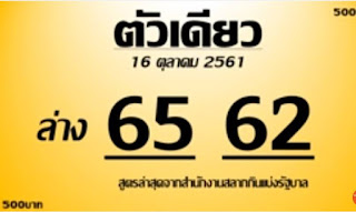 Thai Lottery Free Lucky Tips For 16-10-2018