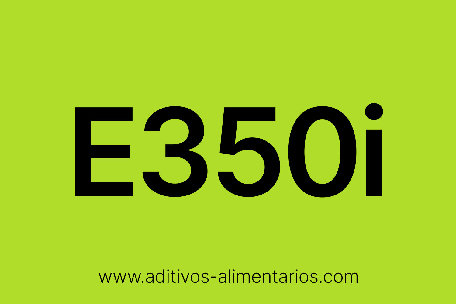 Aditivo Alimentario - E350i - Malato de Sodio