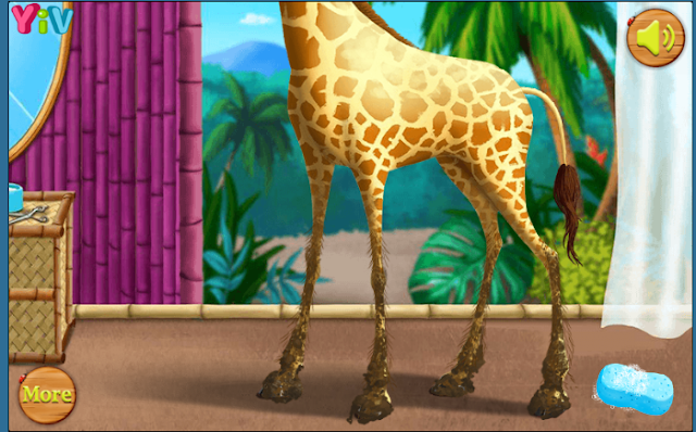 Animal Fashion Hair Salon Giraffe feet dirty