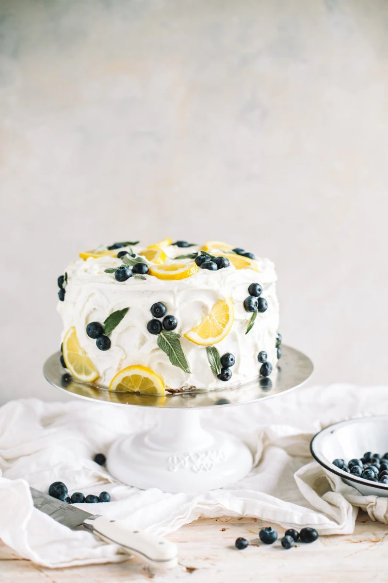 Lemon Blueberry Cake with Lemon Buttercream