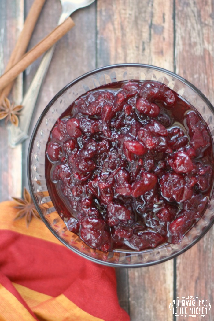 Spiced Red Wine Cranberry Sauce