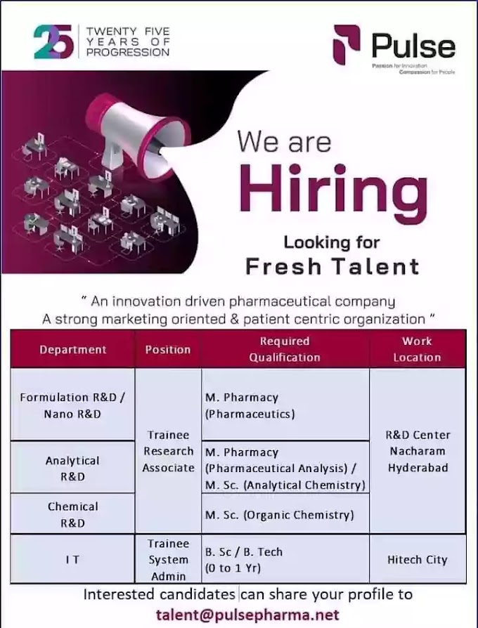  Pulse Fresher Hiring FnD Department and ADL 