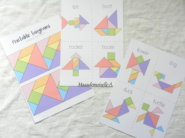 || Activité : Tangram pastel et cartes modèles à imprimer