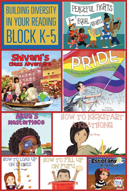 Click here to learn how to include diversity into your elementary reading block. Includes picture books that reflect all of our students from our classrooms. {first, second, third, fourth grade, homeschool} #diversity #pride