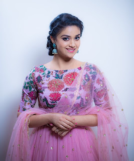 Keerthy Suresh in Pink Dress with Cute and Awesome Lovely Chubby Cheeks Smile 1