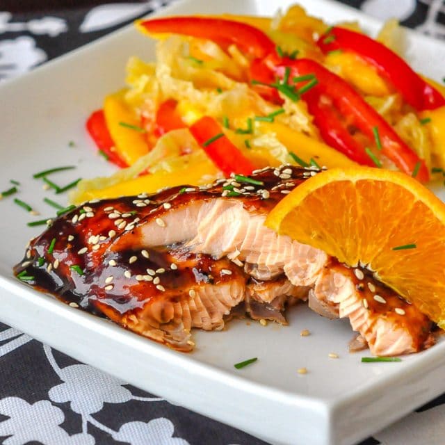 Orange Five Spice Glazed Salmon