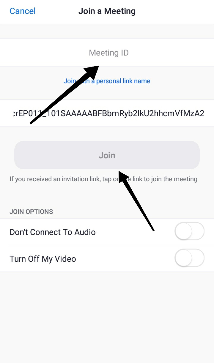 Cara Join (Bergabung) ke Ruang Meeting Zoom Android - Langkah 3