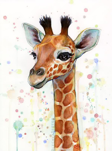 animal watercolour paintings