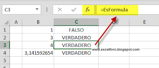 Detectar celda con fórmula en Excel.