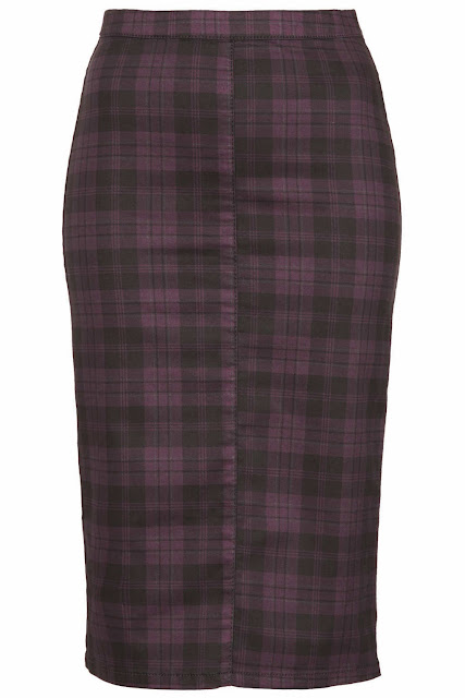 purple check skirt
